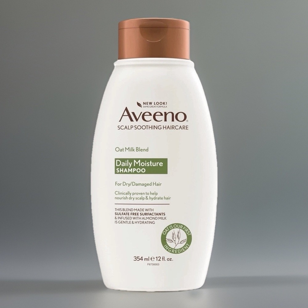 Aveeno Farm-Fresh Oat Milk Sulfate-Free Shampoo with Colloidal Oatmeal & Almond